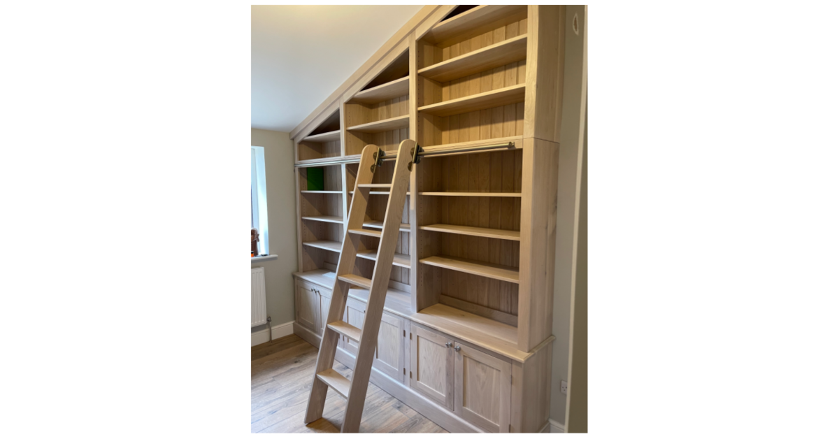 Solid oak Made2measure library bookcase