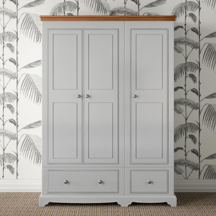 Inspiration Painted Small Triple Wardrobe with Drawers
