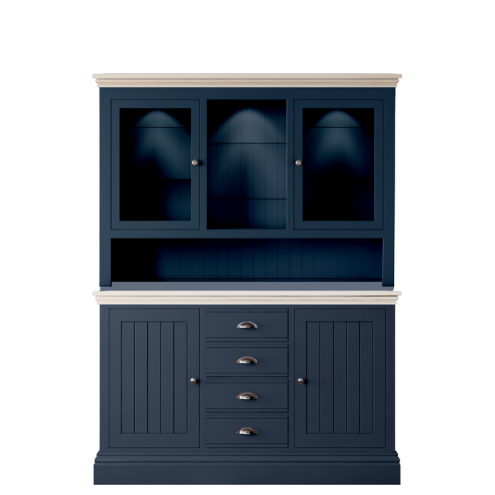New England Medium Deluxe Glazed Dresser Complete