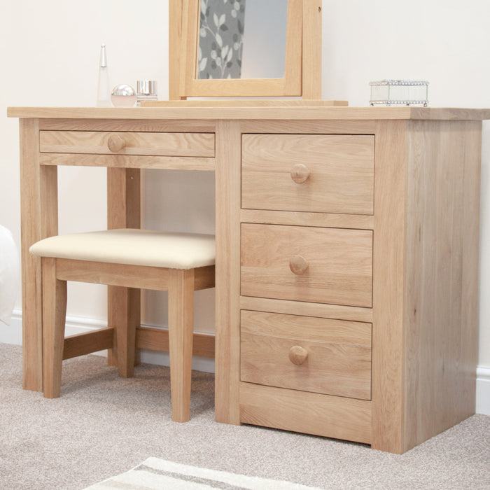 Torino Solid Oak Dressing table with stool