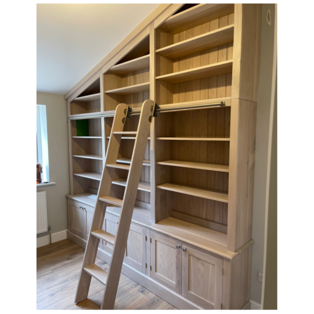 Solid oak Made2measure library bookcase