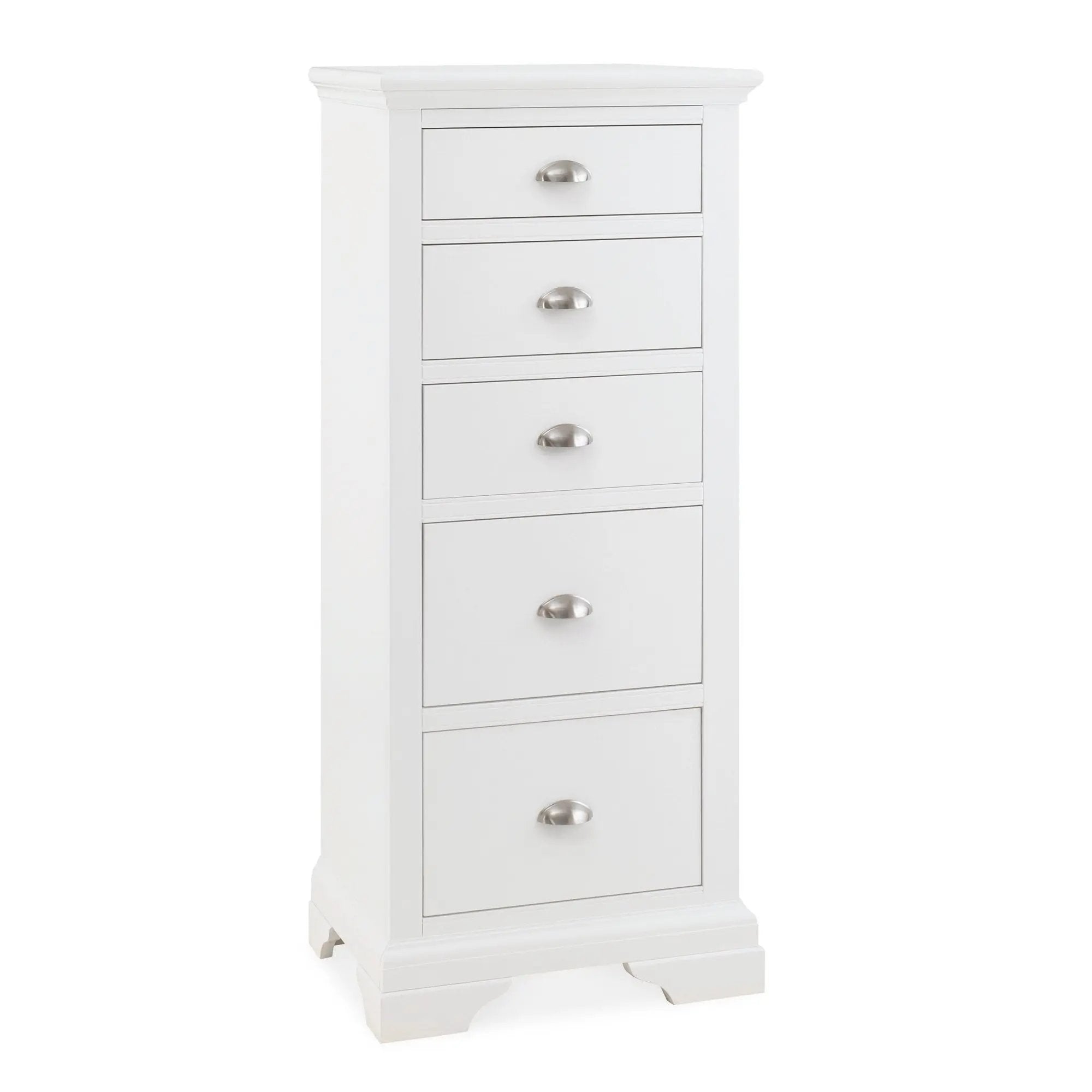 Hampstead White White 5 Drawer Tall Chest