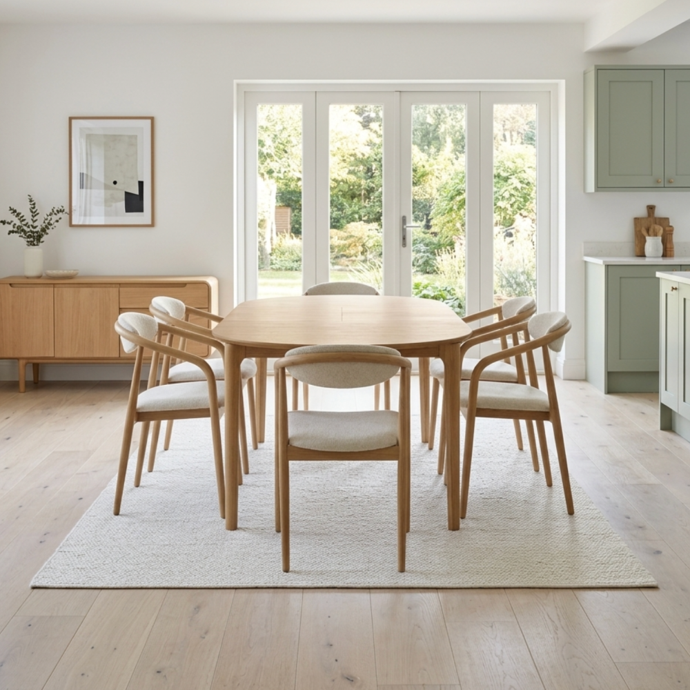 G Plan Winchester 130 - 170cm D-End Extending Dining Table Chair option Isabelle