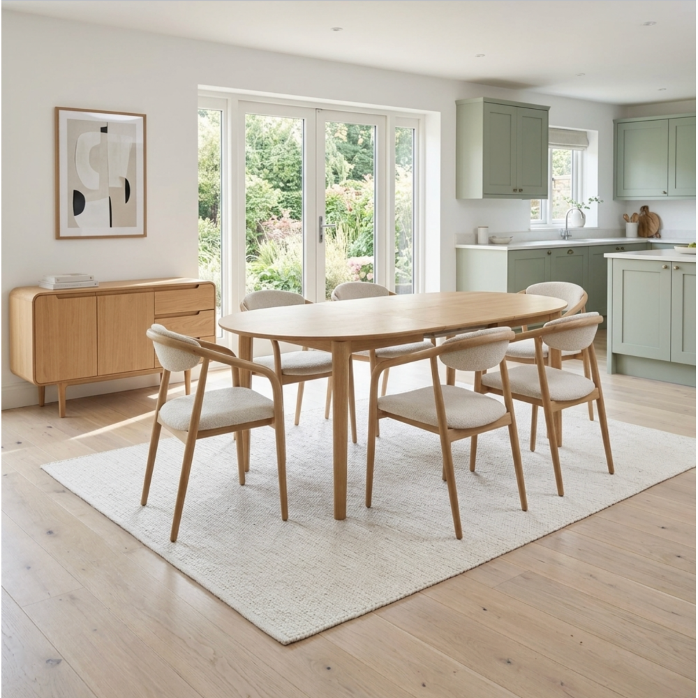 G Plan Winchester 130 - 170cm D-End Extending Dining Table Chair option Isabelle