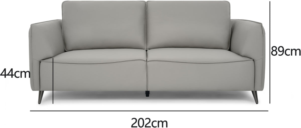 Atlas - 3 Seater Sofa in Light Grey