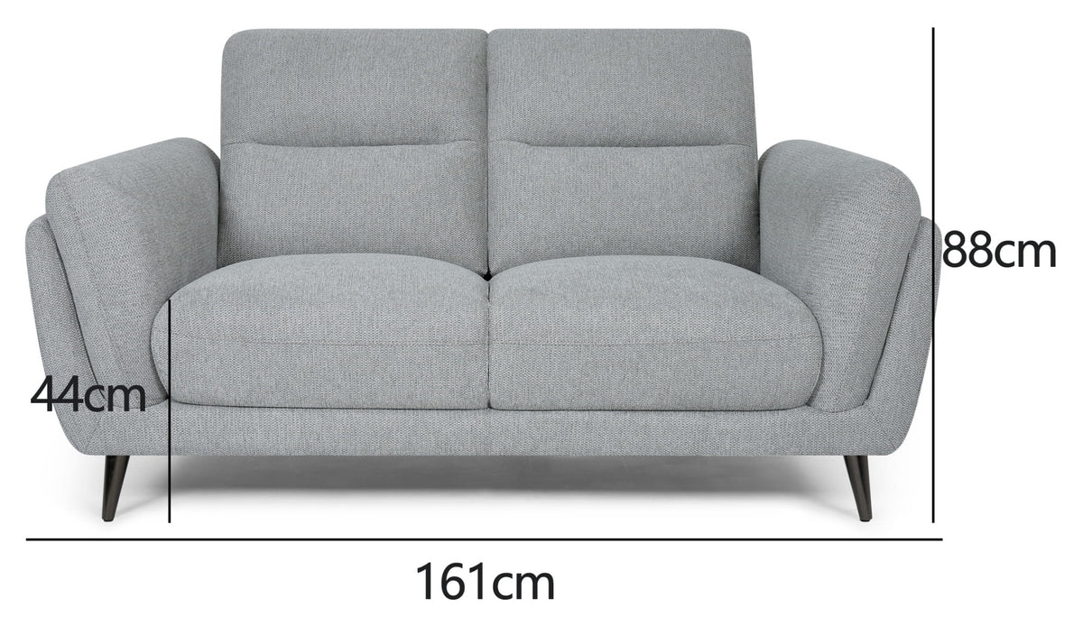 Mara - 2 Seater Sofa in Light Grey