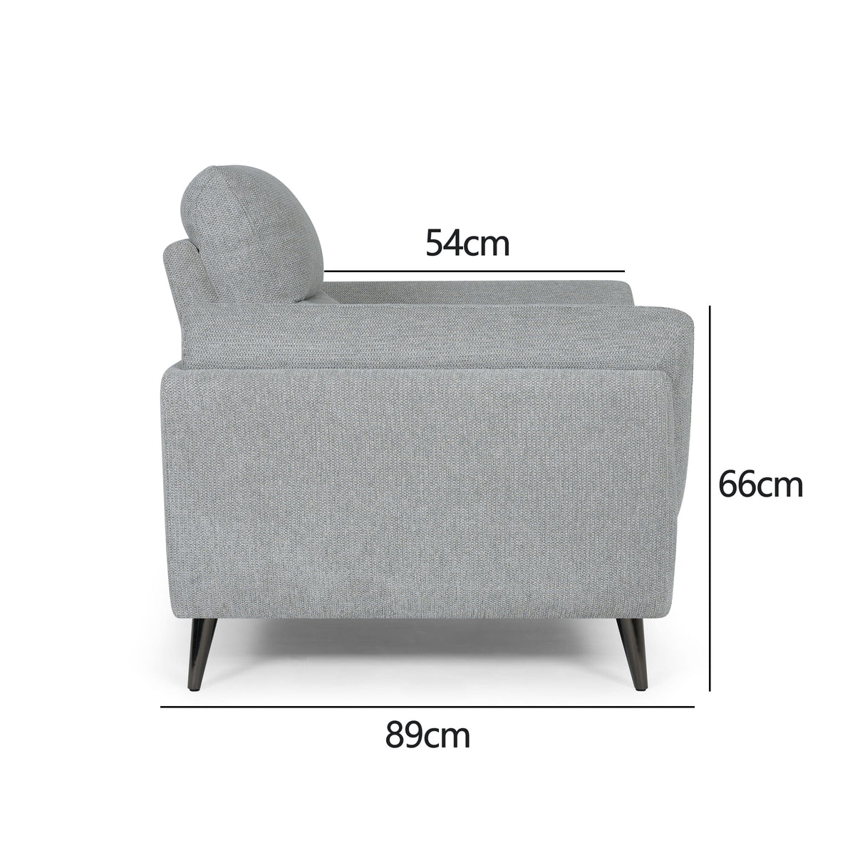 Mara - Armchair in Light Grey