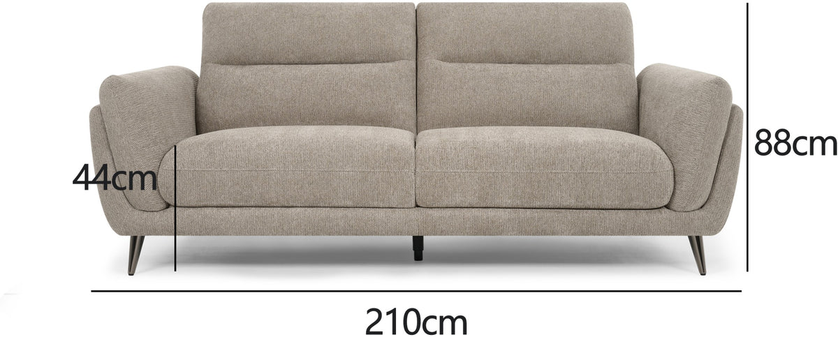 Mara - 3 Seater Sofa in Oatmeal