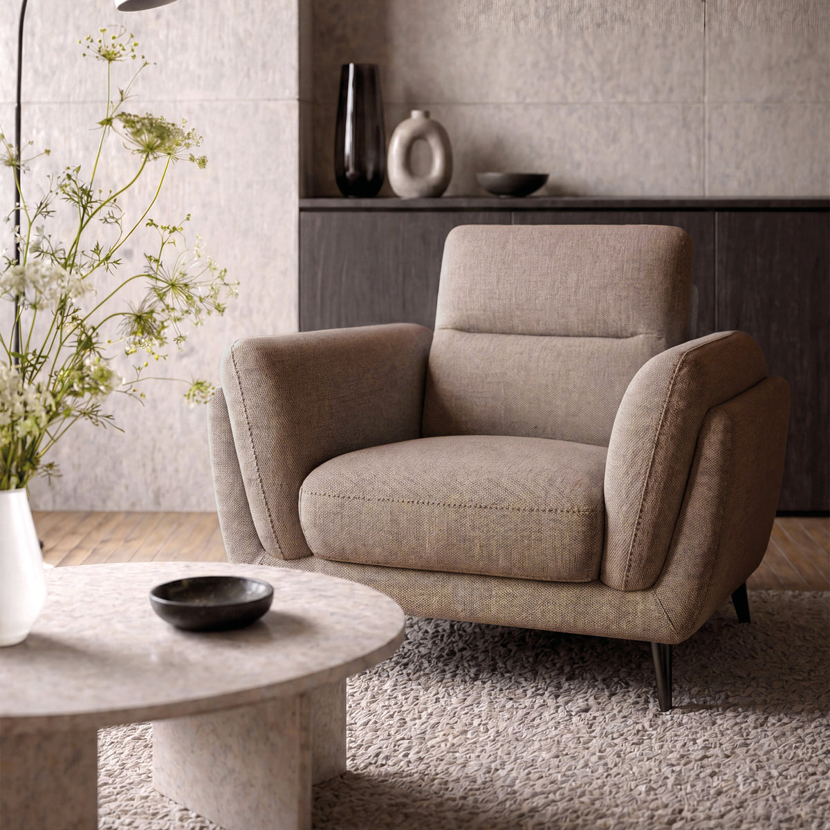 Mara - Armchair in Oatmeal
