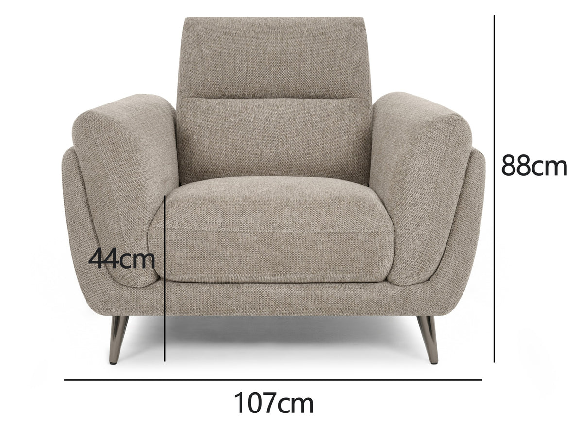 Mara - Armchair in Oatmeal