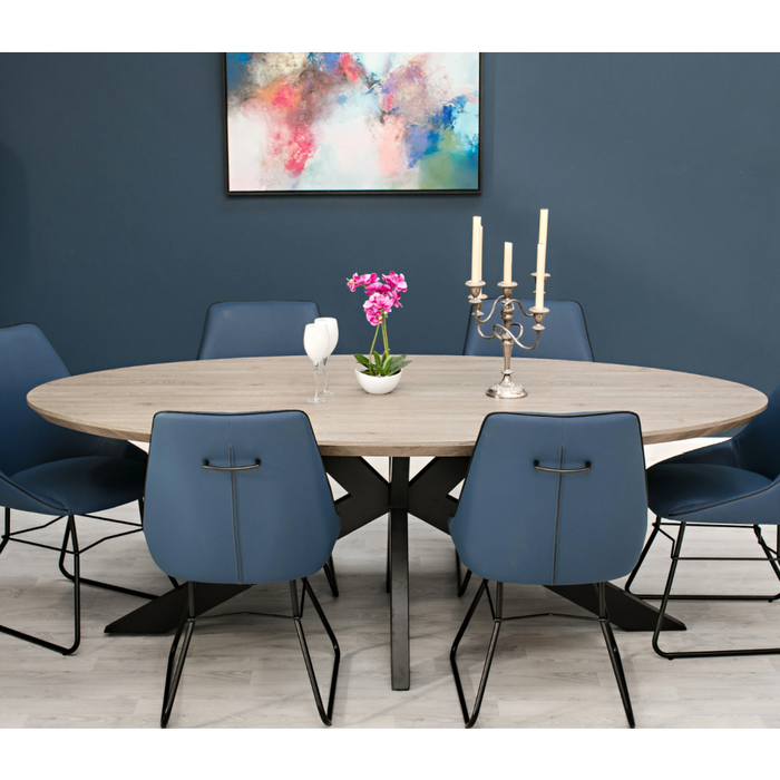 Manhattan 1800mm Oval Dining Table with Smart tops