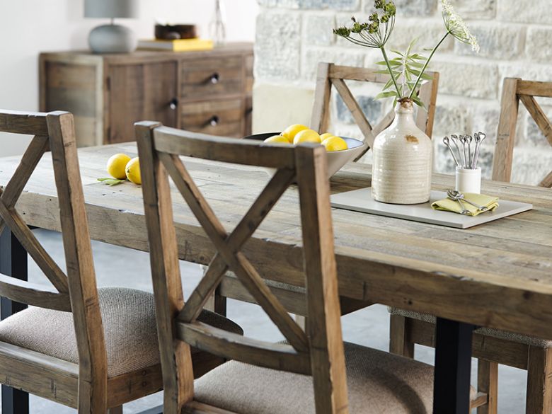 Halstein 140cm Reclaimed Extending Dining Table