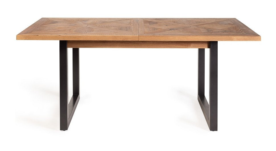Indus Rustic Oak 6-8 Seater Extendable Dining Table & 6  Cezanne Dining Chairs