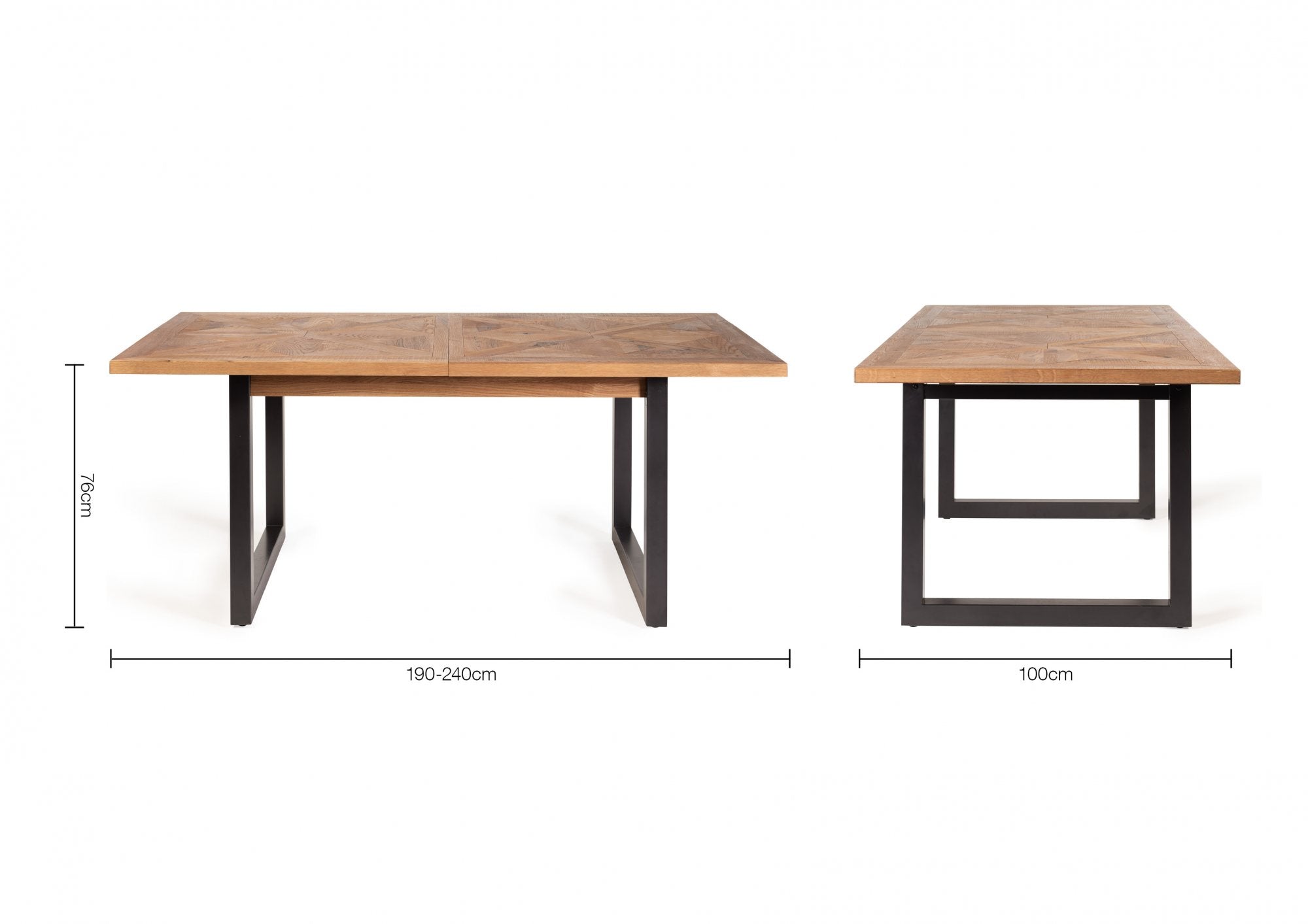 Indus Rustic Oak 6-8 Seater Extendable Dining Table & 6  Cezanne Dining Chairs