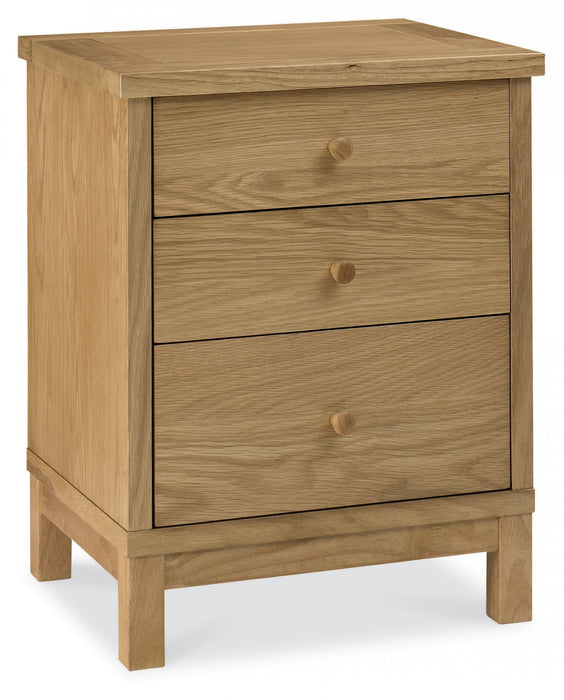 Atlanta Oak 3 Drawer Nightstand