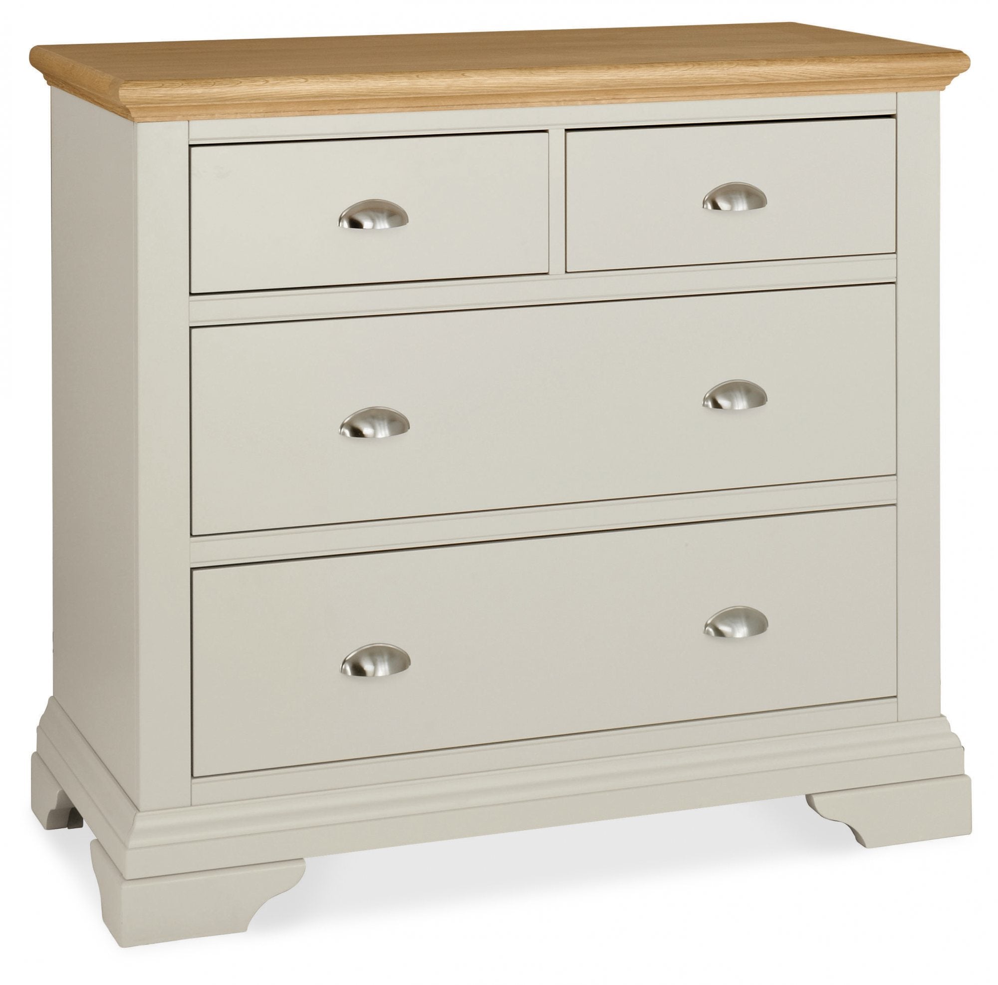 Hampstead Soft Grey & Pale Oak 2+2 Drawer Chest