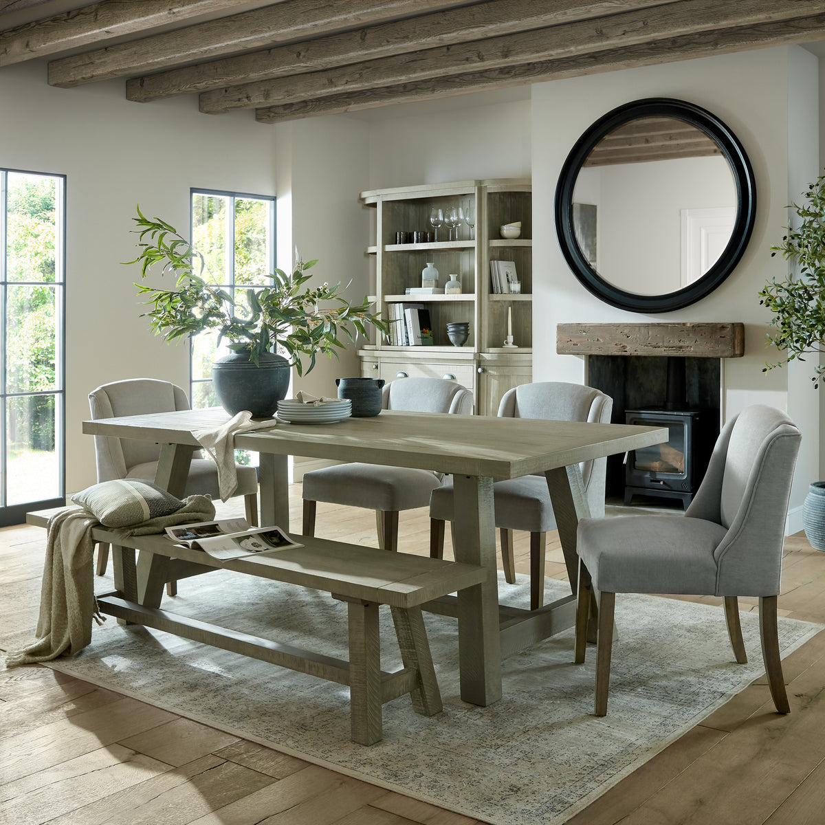 Crompton Woven Grey Dining Chair