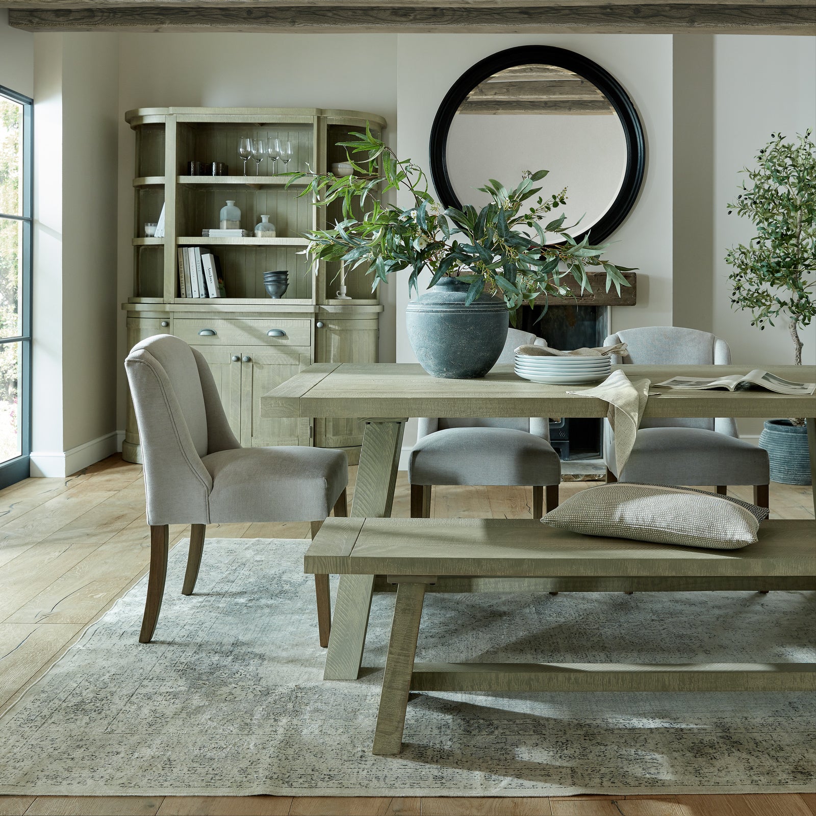 Crompton Woven Grey Dining Chair
