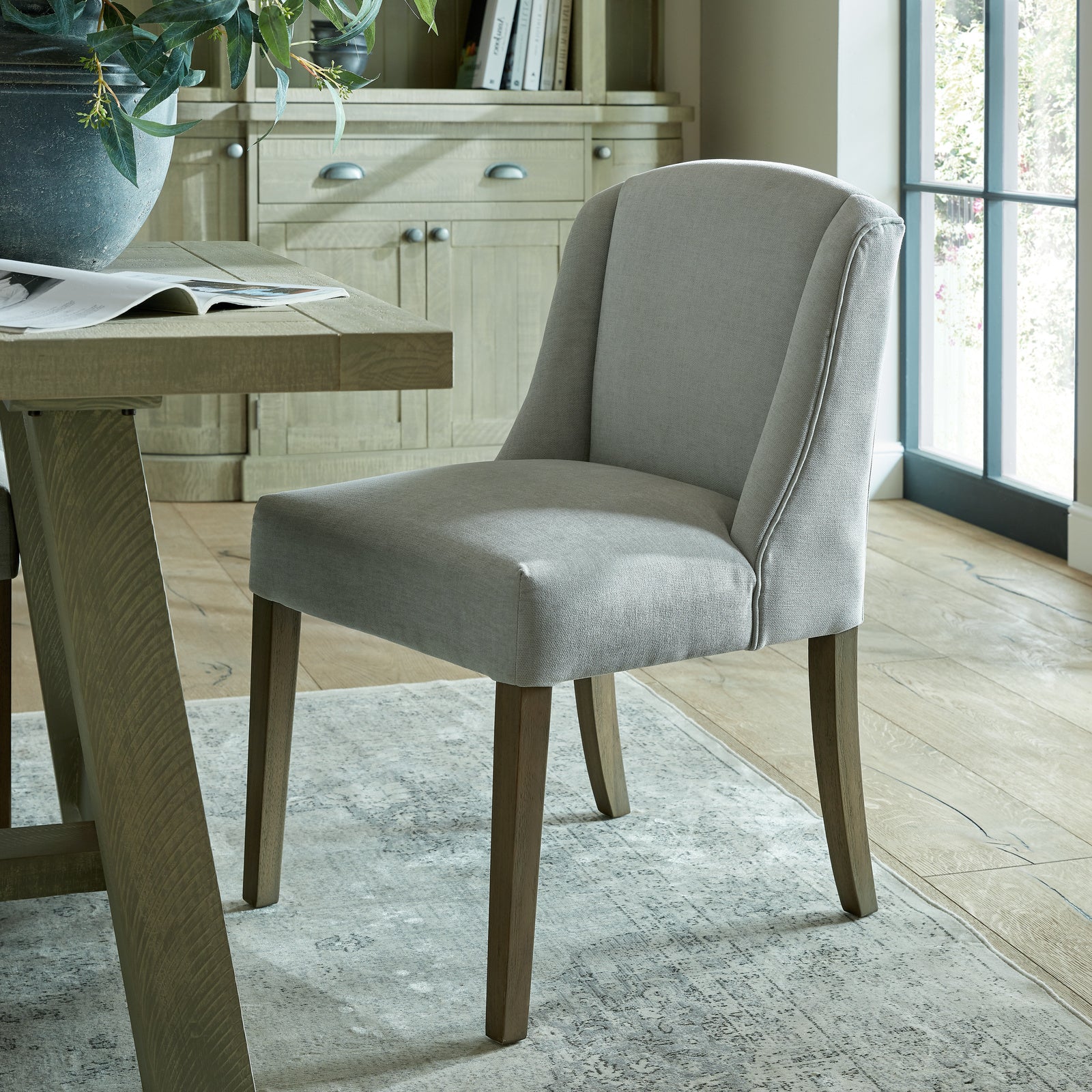 Crompton Woven Grey Dining Chair