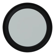 Black Wood Round  Framed Mirror