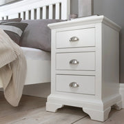 Hampstead White 3 Drawer Bedside Table