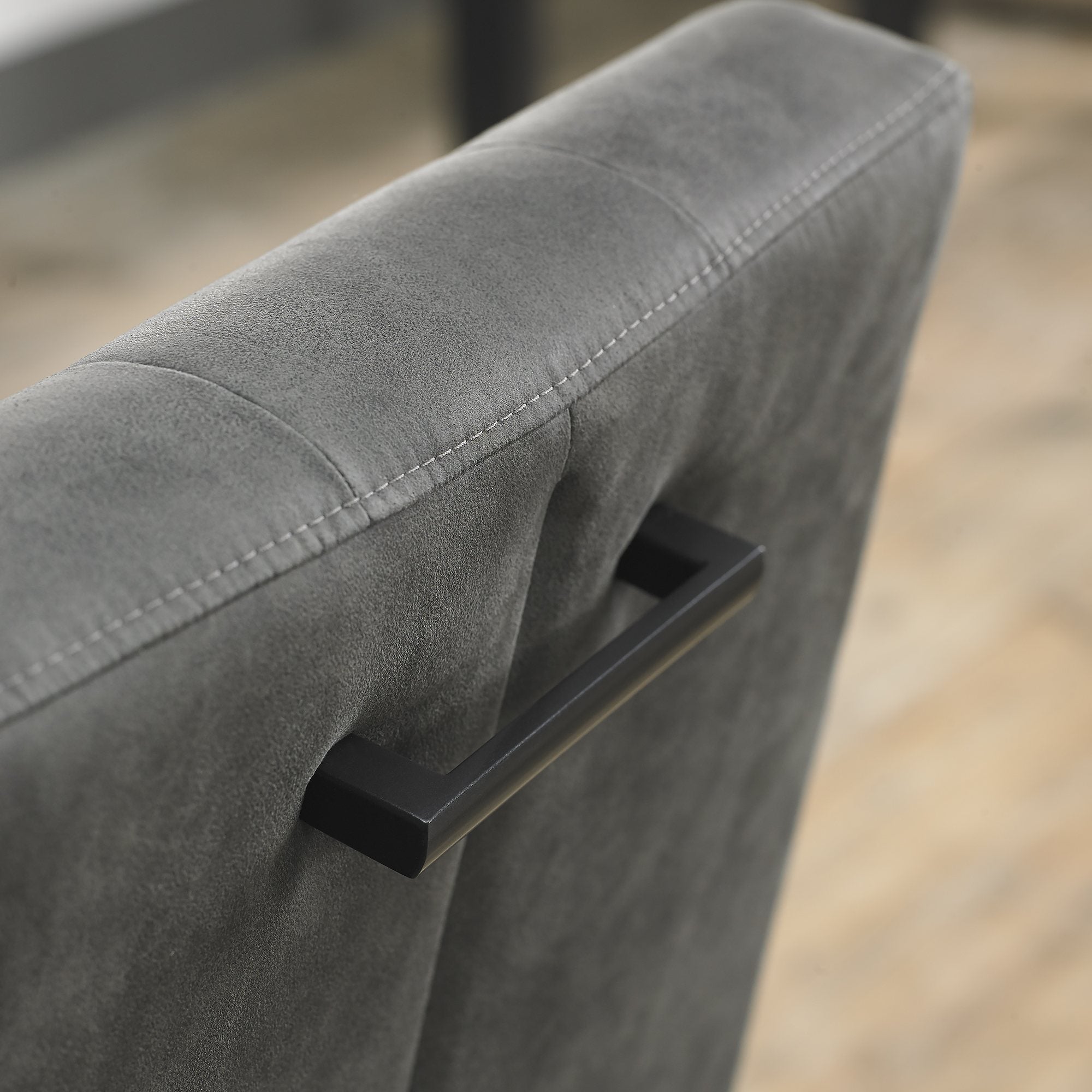 Indus Uph Cantilever Chair - Dark Grey Fabric