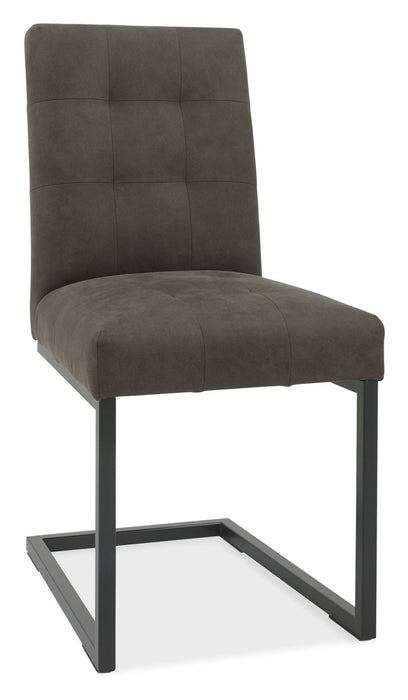 Indus Uph Cantilever Chair - Dark Grey Fabric