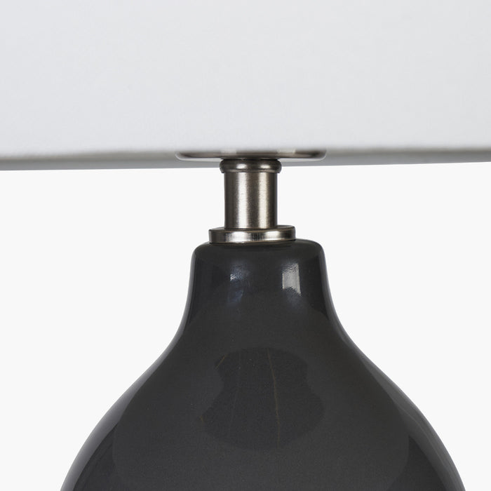 Copy of Gatsby Black Ceramic Table Lamp With Brushed Gold Metal Detail