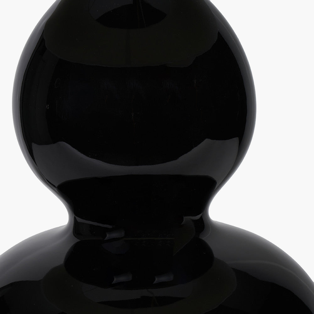 Copy of Gatsby Black Ceramic Table Lamp With Brushed Gold Metal Detail