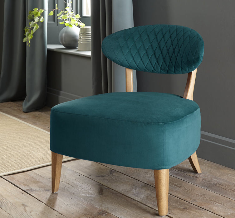 Margot Casual Chair - Sea Green Velvet Fabric