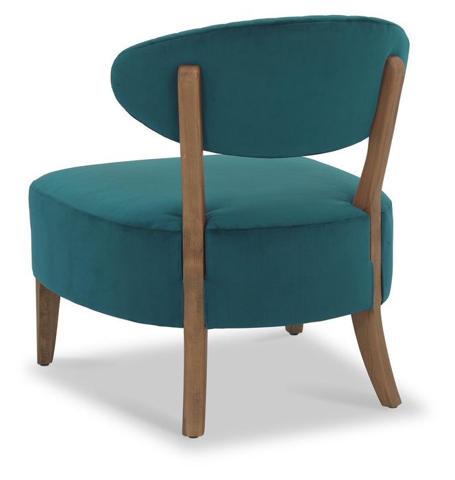 Margot Casual Chair - Sea Green Velvet Fabric