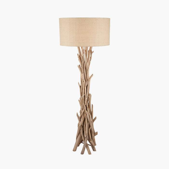 Drift Wood Floor Lamp with Natural Jute Shade