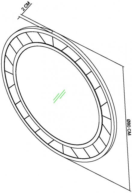 Ellipse Rustic Oak Wall Mirror