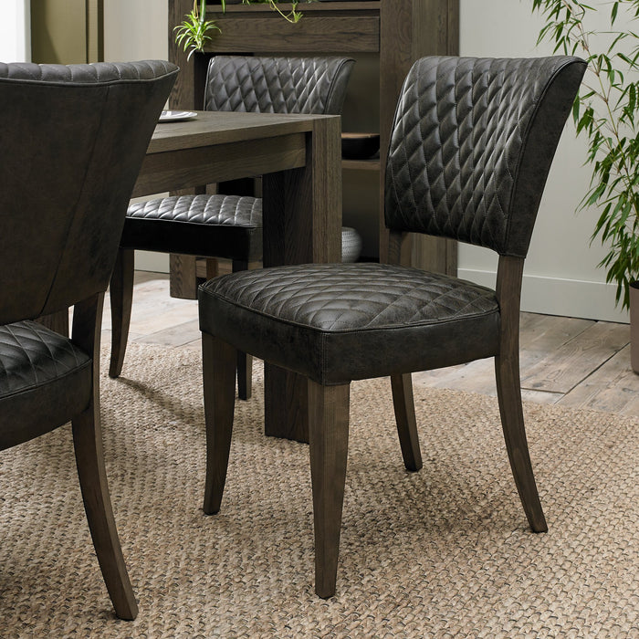 Logan Fumed Oak Upholstered Chair