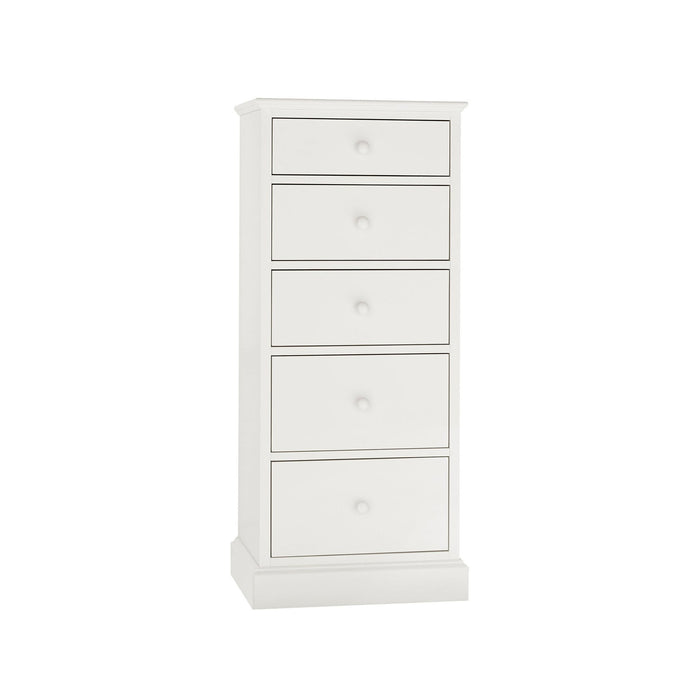 Ashby White 5 Drawer Tall Chest