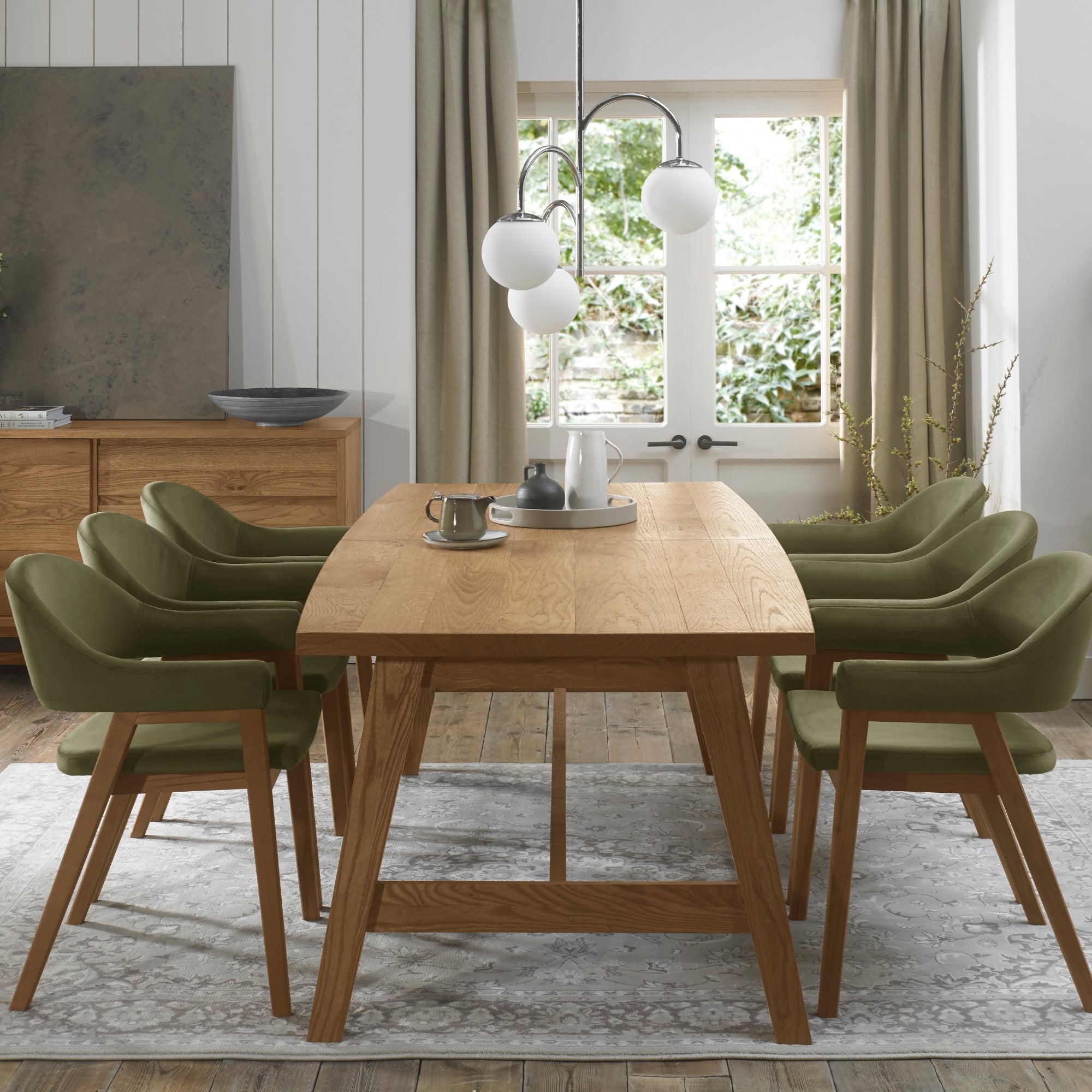 Camden 4-6 Seater Dining Table Rustic Oak