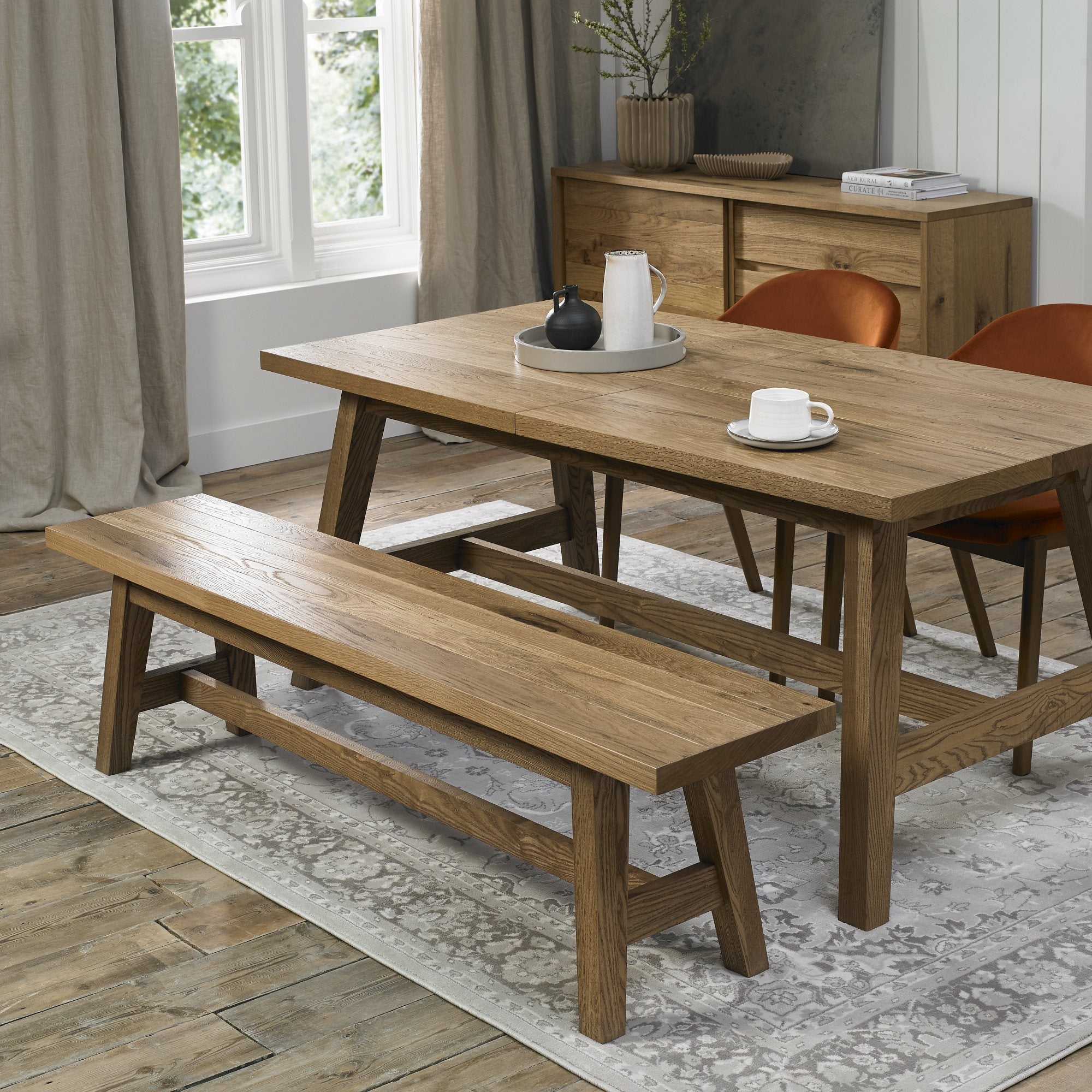 Camden Weathered Oak & Peppercorn Small Bench