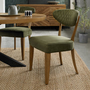 Ellipse Rustic Oak Upholstered Chair