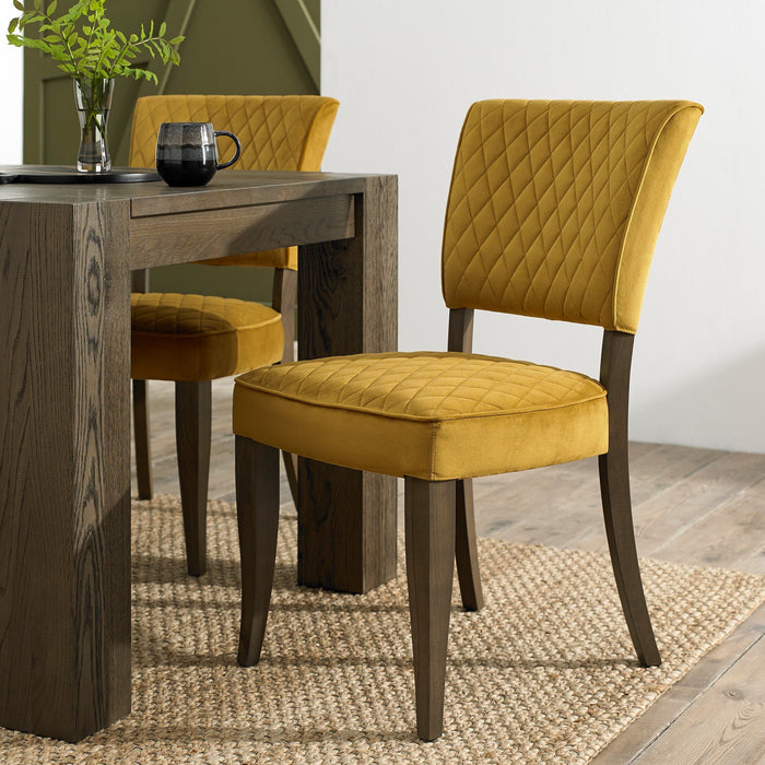 Logan Fumed Oak Upholstered Chair