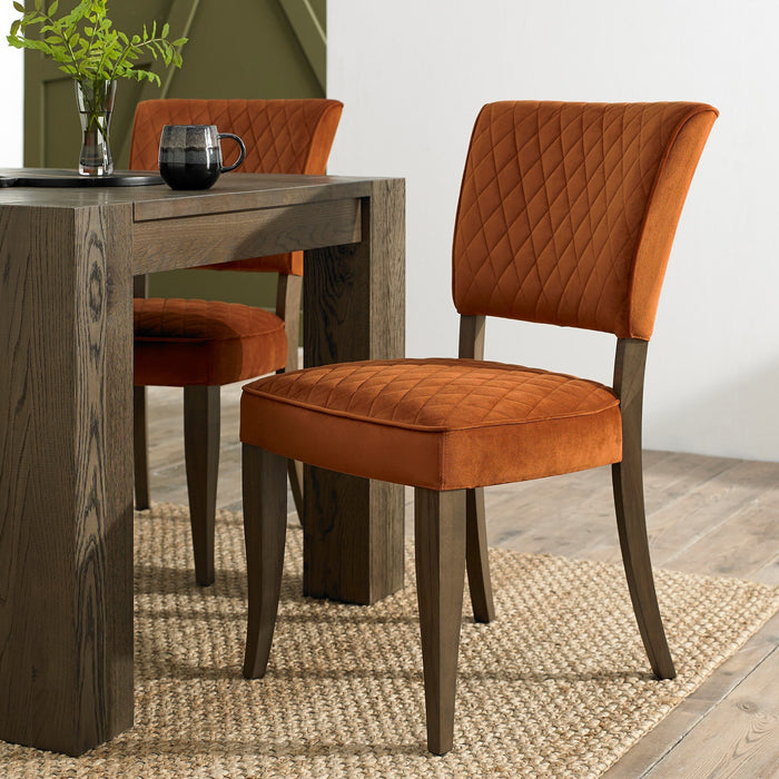 Logan Fumed Oak Upholstered Chair