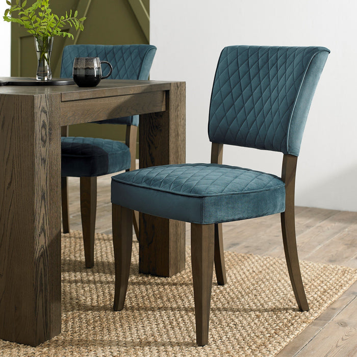 Logan Fumed Oak Upholstered Chair