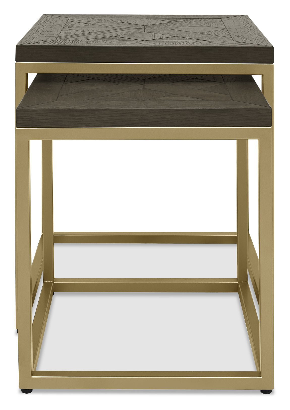 Athena Fumed Oak Nest of Lamp Tables