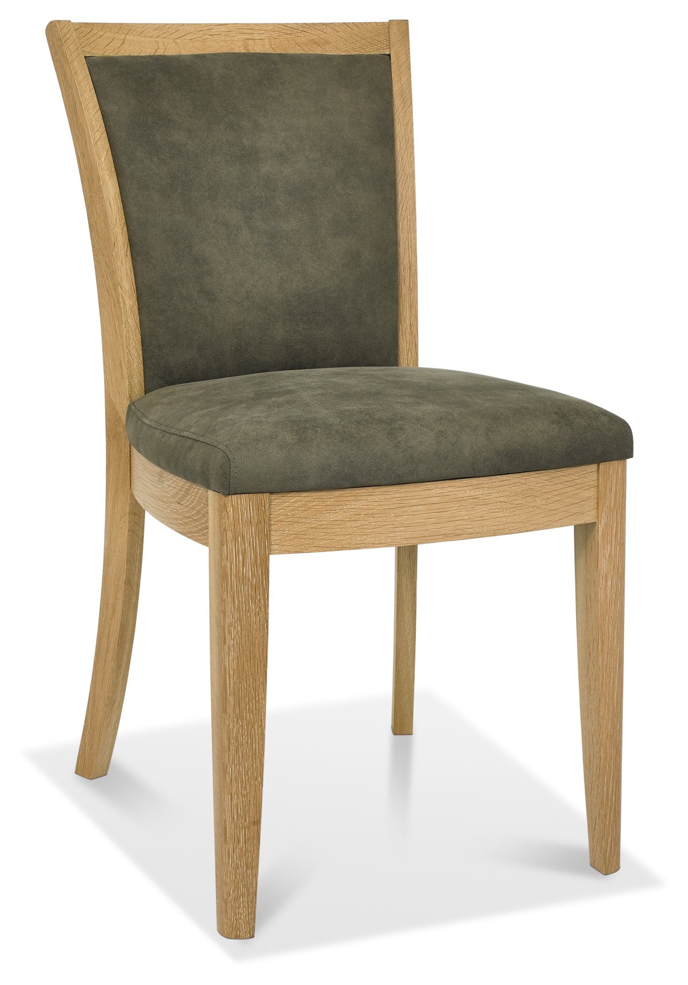 Chester Oak Upholstered Chair - Mocha Fabric