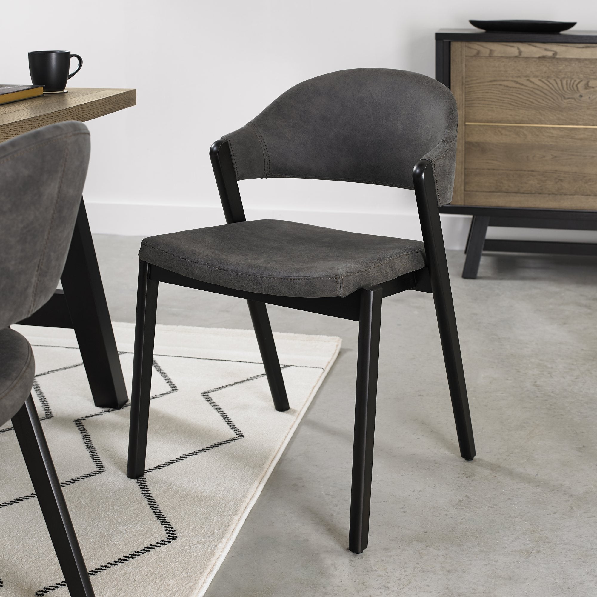 Camden Upholstered Dining chair Wethered oak