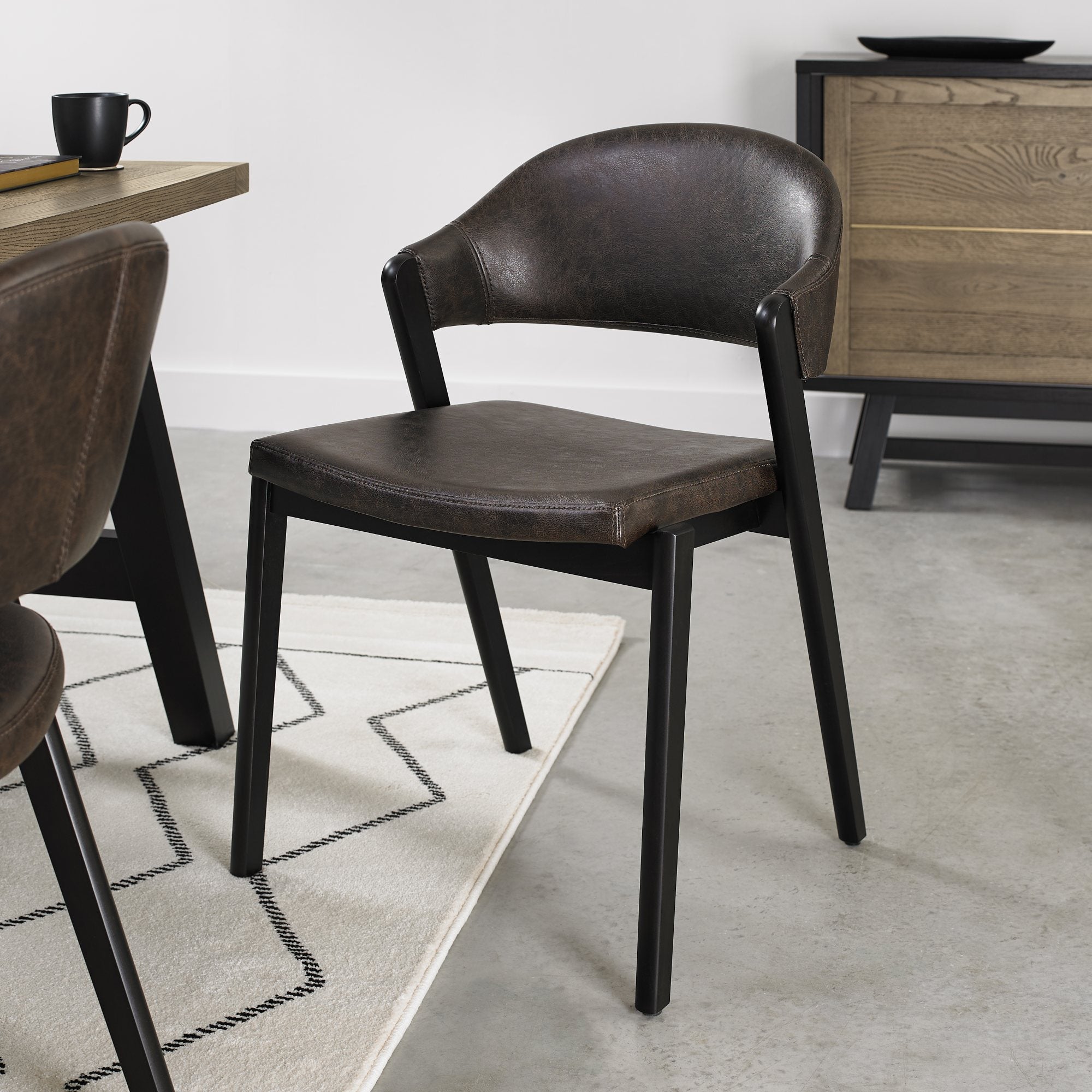 Camden Upholstered Dining chair Wethered oak