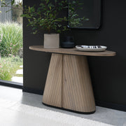 Vega Grey Oiled Oak & Peppercorn Cosole table