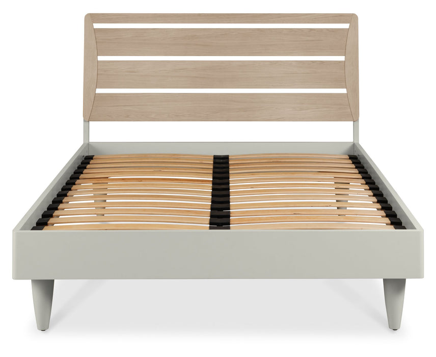 Larsen Scandi Oak & Soft Grey Slatted Bedstead Double 135cm