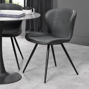 Arlo - Vintage Stone Faux Leather Chair with Black Legs (Copy)