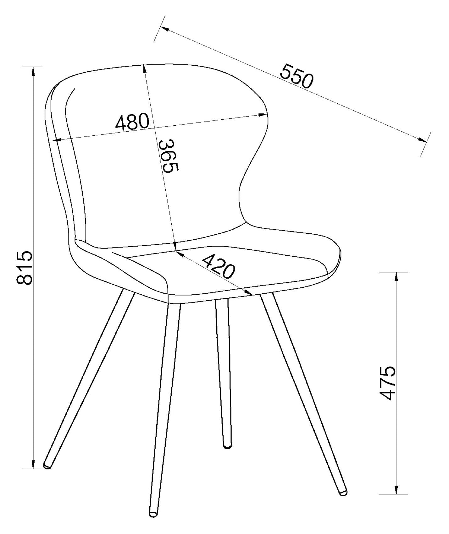 Arlo - Vintage Stone Faux Leather Chair with Black Legs (Copy)