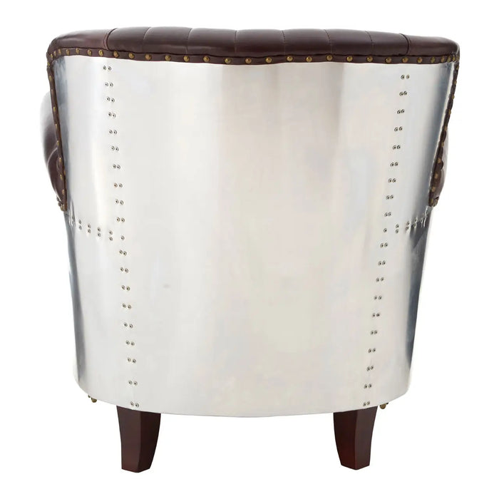 Victor Coffee Leather Armchair